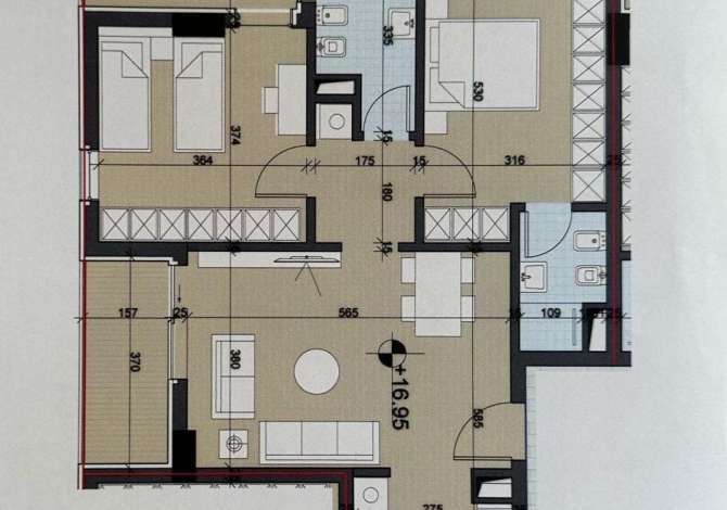  Tek Kompleksi Univers City, prane QTU, shitet apartament 2+1, 2 tualete, 2 ballk