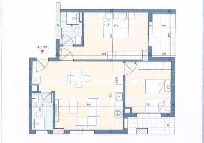 Apartament Per Shitje 2+1 Ne Golem (ID BDR10) Durres Ne golem, prane hotel onufri, shitet apartament  2+1, 2 tualete, ballkon, me sip