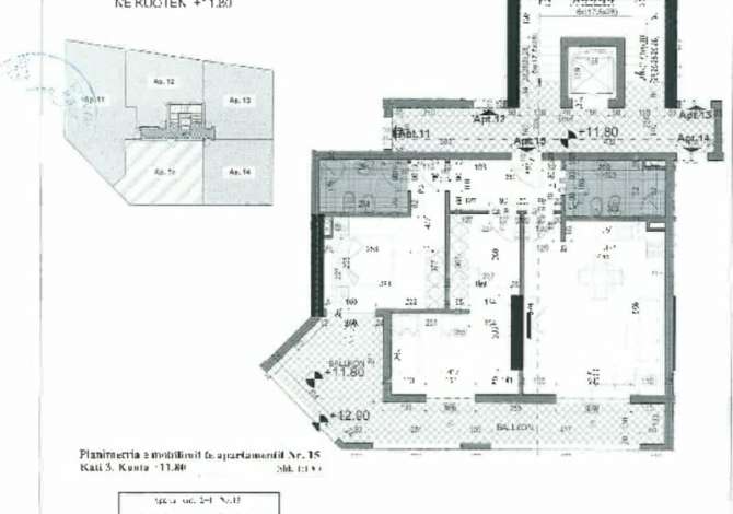 Tirane, shitet apartament 2+1+2, Kati 3, 119 m² 143.000 € (Shkolla e Bashkuar) 