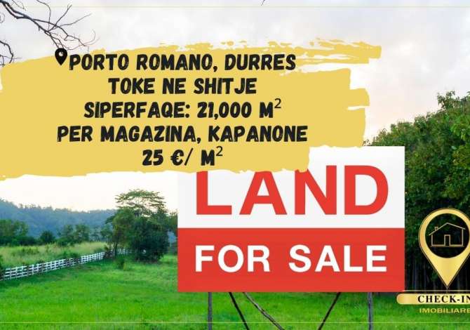 Shitet toke ne Porto Romano Toke ne shitje ne Porto Romano, Durres.
Toka eshte e ndare ne 2 pjese, 12,000 m