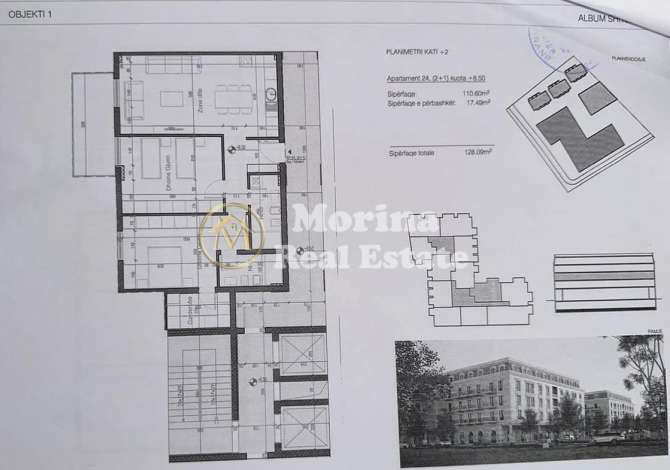 Shitet Apartament 2+1+2+Blk, Rezidenca ”Porta Tirana E Re”, 179,200 Euro Agjencia morina shet apartament 2+1+2+blk, rezidenca ”porta tirana e re”, 17