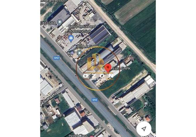 Kapanon Industrial në Shitje në Autostradën Tiranë-Durrës! Kapanon industrial me sipërfaqe totale prej 3200 m², nga të cilat 1100 m² ja