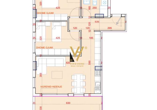 SHITET APARTAMENT 2+1+VERANDE TE UNAZA E RE 111.500 EURO Shitet apartament
~ 2+1+verande
~ 86.82 m2 ,me sip. verande 16.4 m2
~ nje tua