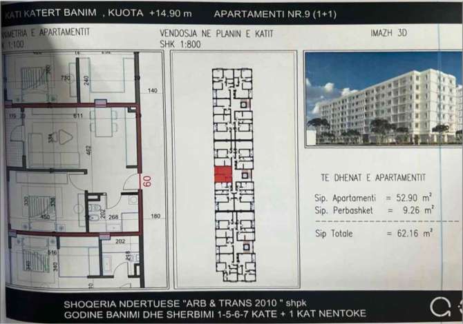 !! SHITET !! Apartament 1+1,Kamez Shitet apartament 1+1,kamez

apartamenti ka nje siperfaqe prej 62.16m2 dhe ndo