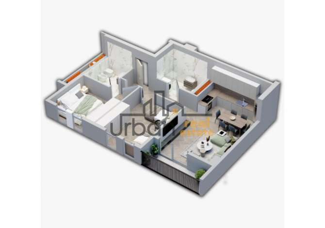 Tirane, shes apartament 2+1+Ballkon, Kati 6, 93.55 m² 79,500 € (Univers City) Të dhëna mbi apartamentin :

● ambient ndenjie + ambient gatimi
● 2 dho