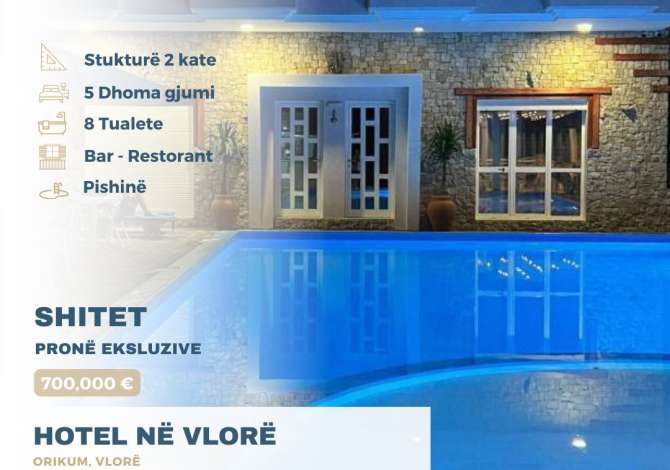 Hotel në Shitje📍Orikum, Vlorë

🏨 Të dhëna teknike:
- Strukturë 2 K