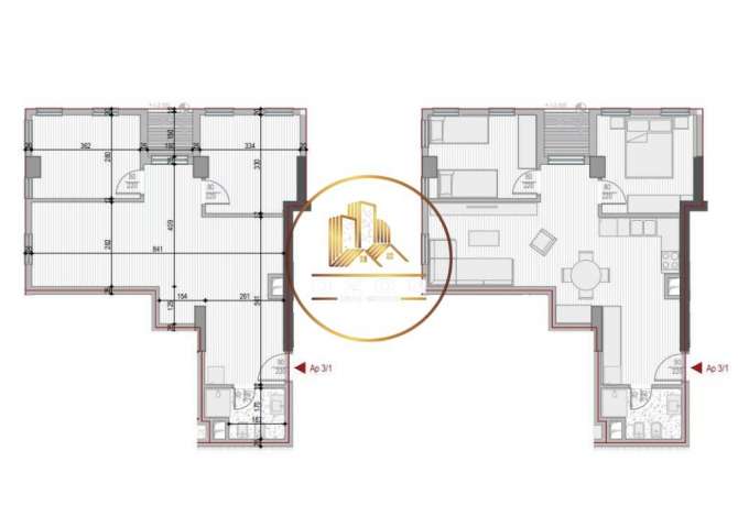  ♦Shiten tipologji të ndryshme apartamentesh2+1& 2+1+2 në një rezidenc t