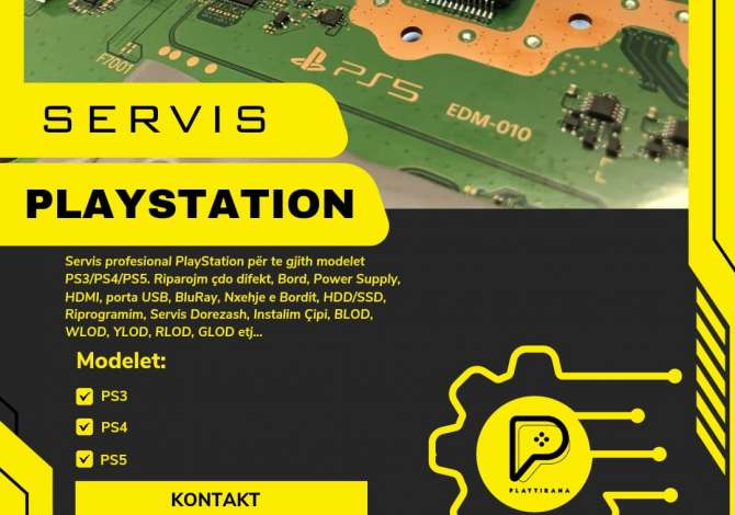  Kompjutera dhe Elektronike Servis PlayStation PS5/PS4/PS3