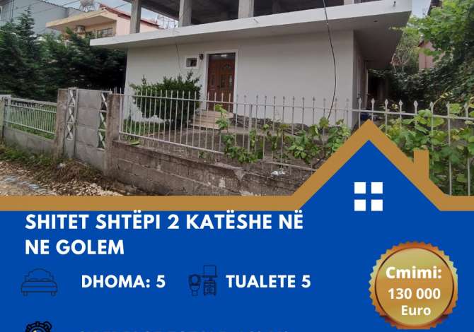  🏡Shitet shtëpi 2 katëshe në Golem
📐Sipërfaqje ndërtimi: 160m²
📐