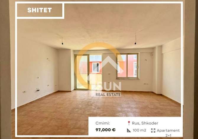SHITET APARTAMENT 2+1, RUS, SHKODER 🎁 pronë ekskluzive
sun real estate ofron për shitje apartament 2+1 me:
�