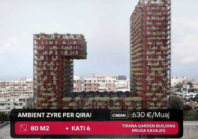 Jepet me qera apartament 1+1 per zyre ! Tirana Garden Building  Jepet me qera apartament 1+1 per zyre !

📍rruga e kavajes ,tirana garden bu
